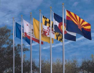 6' x 10' Complete 50 State Flag Sets - Nylon with Pole Hem and Fringe