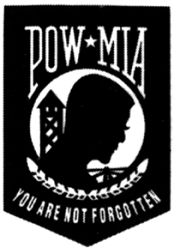3 1/2" x 2 1/2" POW/MIA Embroidered Patch