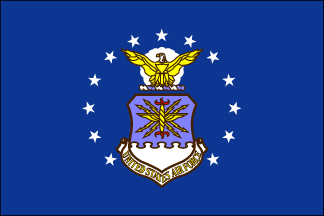 4" x 6" Endura-Gloss Mounted Air Force Military Service Flag