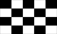 3' x 5' Fully Printed Endura-Poly Outdoor Black And White Checkered Flag With Canvas Header And Brass Grommets