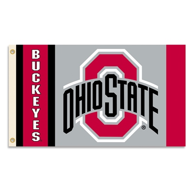 NCAA Ohio State Buckeyes 3 x 5-Feet Flag with Grommets Team Color, 