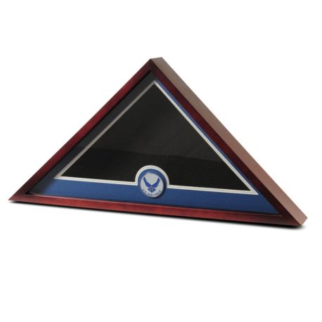 Medallion Flag Display Case - Air Force Wings